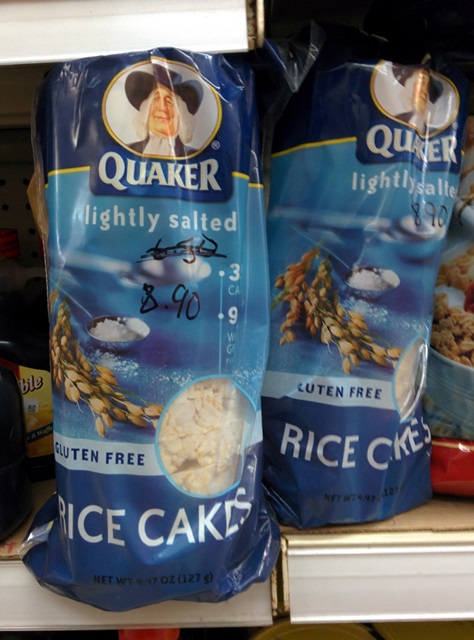 Notice the cheaper price crossed out and a higher one written on the package? shopping in belize